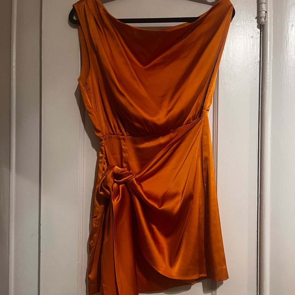 Sage+Paige “Still Lovers” Asymmetrical Mini Dress in Sunset Worn once